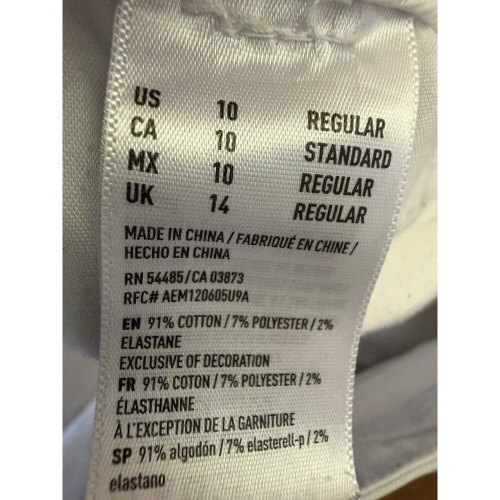 American eagle white super stretch denim womens size 10 - Picture 6 of 6